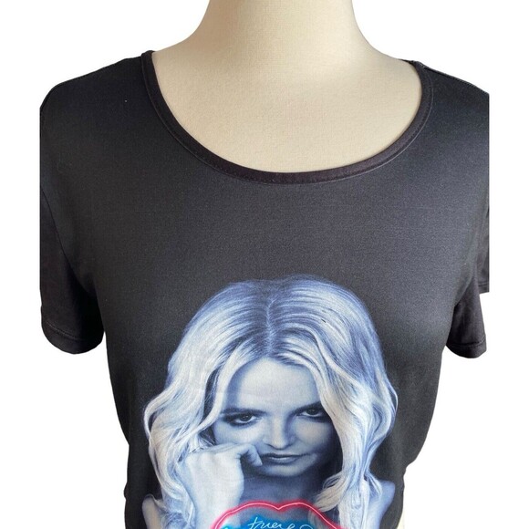 Britney Spears Pajama Crop Top Black Size M - Picture 2 of 5